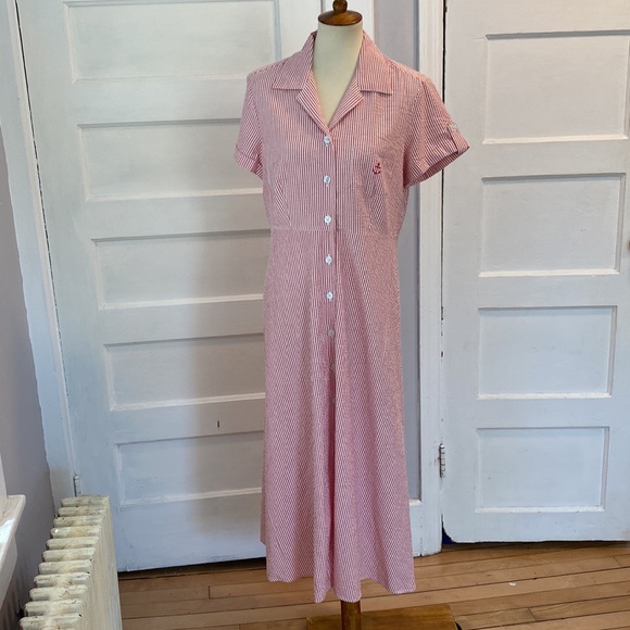 J.G.Hook Dresses & Skirts - JG Hook Nautical Seersucker Dress, Size 12P